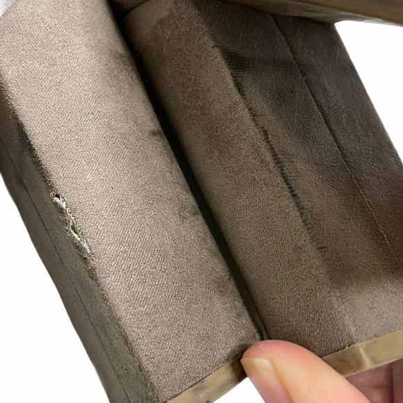 Carlos Santana Sandra Lace Up Chunky Heel Faux Suede Boots Size 10 - Picture 9 of 10